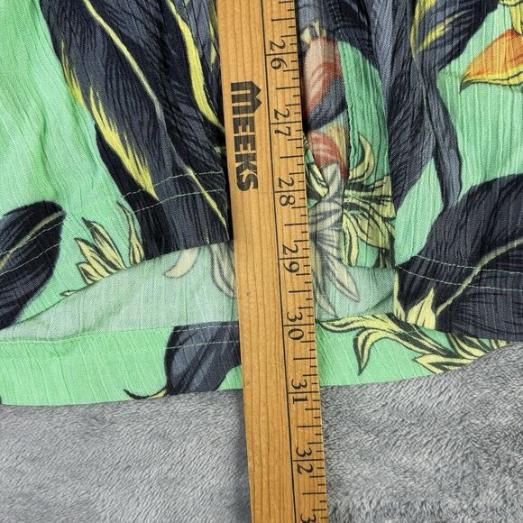 Speedo Swim Beach Cover‎ Up Womens Large Green Aquatic Floral Print Open Front - Picture 10 of 12